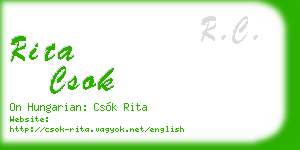rita csok business card
