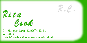 rita csok business card